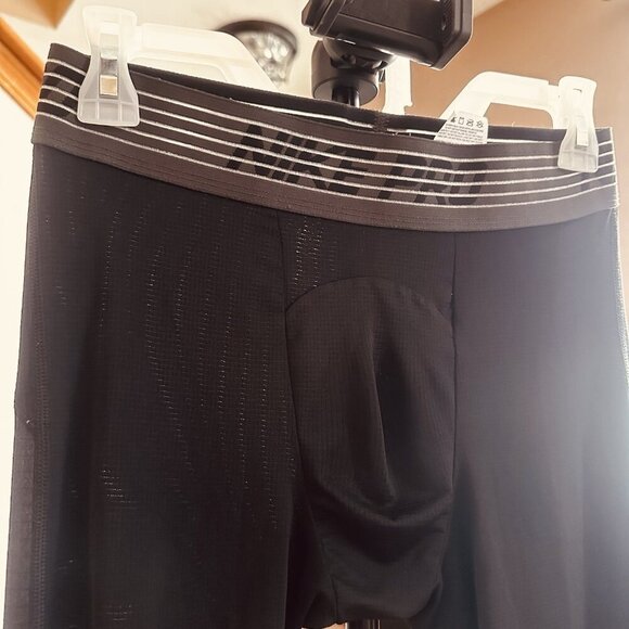 Nike Pro Mens Dry-Fit Pants Sz M Black Compression Tights Activewear Training - Picture 12 of 13
